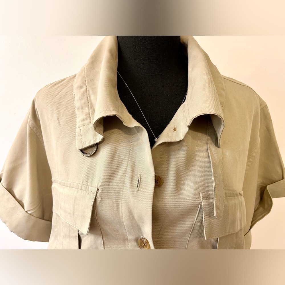 NWT Banana Republic Utility Jumpsuit in Maverick Tan Size Large - Picture 6 of 15
